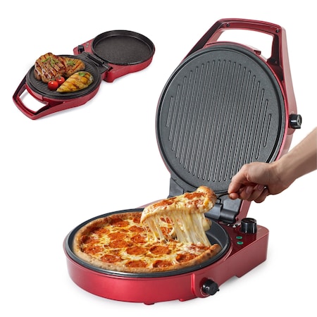 Commercial Chef Multifunction Pizza Maker and Indoor Grill CHPG12R